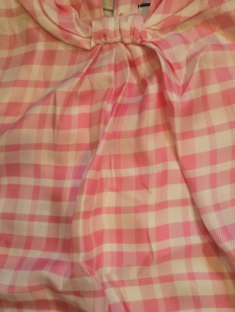 J. Crew Collection Pink/White Checked 100% Silk Sleeveless Blouse